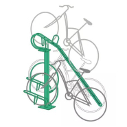 Système de rangement vélos à deux niveaux pour locaux à espace réduit