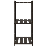 Vidaxl support de rangement à 3 niveaux noir 60x38x90 cm bois pin 373409_2