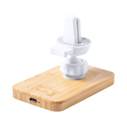 Chargeur support téléphone pour voiture - magnétique en bambou avec chargeur rapide 15W et fixation réglable_2