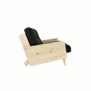 Canapé 3 places convertible Indie - Style scandinave - Futon charbon - Couchage 130x190 cm - Marque Karup_2