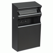 Cendrier corbeille mural - 2L/15L - Kopa en acier poudré anti-UV avec serrure à clé triangulaire_2