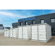 Container de stockage 10 pieds - Gris - Eurobox - 3D Containers_2