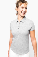 Polo jersey manches courtes femme - Réf: K263 - Kariban - 100% coton peigné - Col chemise intemporel_2