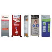 Totem extérieur pour signalisation publicitaire, idéal positionné à l'entrée de votre établissement ou dans un flux circulatoire_2