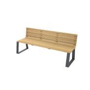 Banc Havane Relié 1800 mm en Robinier et pieds fonte_2