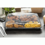 Plateaux repas recyclables Bento 263 x 201 mm (lot de 90) | Faerch - FB291_2