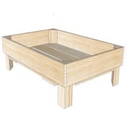 S1 - Caisse jardinière en bois Simply A Box - L36 x H19 x P54 cm - Bois brut ou 6 coloris de lasure à l'eau_2