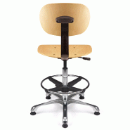 Siège technique hêtre naturel avec repsoe-pieds So Novare - P03, Avec_2