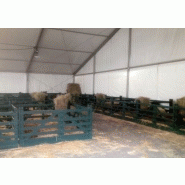 Tente de stockage fermée classique - structure fixe en aluminium - ancrage au sol avec platine - dimensions 25 x 25 x 5 m_2
