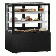 Vitrine réfrigérée pour pâtisserie MADRID - 1000 mm - 2 étagères - Noir_2