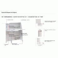 Comptoir d'accueil Glass finition laquée - Quadrifoglio - Gris beige Ral 7006_2