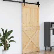 Vidaxl porte narvik 100x210 cm bois massif de pin 154447_2