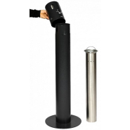 Cendrier sur pied dôme XL 12L en acier - Résistant aux intempéries - Anthracite_2