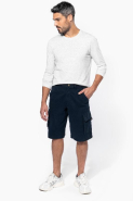 Short multipoches en coton twill - Kariban - Réf: K777 - Aspect vieilli unique_2