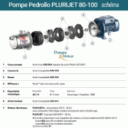 Pompe Auto-amorçante Multicellulaire Pedrollo Plurijet 4/80 - 0,55 Kw 380v - 2,4m³/h à 34m_2