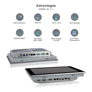 Panel PC industriel fanless 12,1 pouces - Supervision, HMI, automatisation - EVI-C012SAC_2