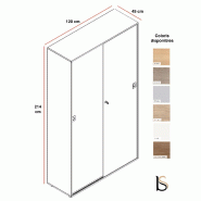 Armoire avec portes coulissantes - Quadrifoglio - Orme, Haute, Avec socle de finition_2