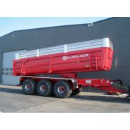 Remorque agricole avec voyant sur rehausse avant pour une visibilité optimale