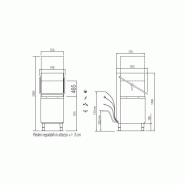 Lave-vaisselle à capot avec commandes électroniques Panier 500x600mm NIAGARA Elettrobar Furnotel_2