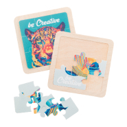 Puzzle en bois et plastique - 9 pièces - Marquage possible - Impression UV Led incluse_2