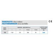 Transpalette manuel à deux rouleaux - Modèle 700 - Butti - 1150 mm - Capacité 2500 kg_2