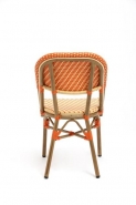 Chaise de terrasse soufflot - tressage orange et beige_2
