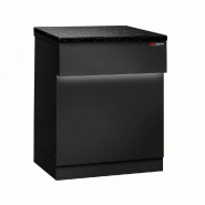Comptoir caisse TORONTO - L600 mm - Plan de travail en granit Noir - P900_2