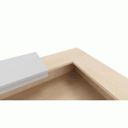 Comptoir d'accueil Delta First avec réhausse - Mobel Linea. - 164, Blanc mat, Chêne moyen_2