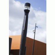 Mât d'éclairage public cylindro-conique / hauteur 2 - 3.5 m / diamètre 110 - 133 mm / diamètre base 163 mm