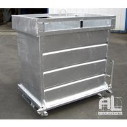 Benne à fond ouvrant - AL Industrie - 500 L - Conception et fabrication française, gerbable et polyvalente_2