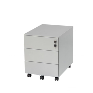 Caisson métallique mobile 3 tiroirs - acier inoxydable - dimensions 42x58x54 cm - garantie 2 ans_2