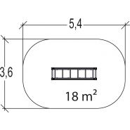 Échelle horizontale senior - Proludic - 2,40 m de largeur, 0,60 m de profondeur, 2,50 m de hauteur - JPS21-S-M_2