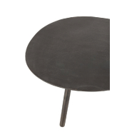 Table basse MISTE en aluminium noir - gigogne avec piétement en bois massif et plateau laqué_2