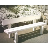 Banc public Platane en béton armé - idéal pour parcs, jardins et promenades - Coordonné avec la banquette Chêne_2