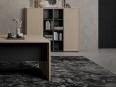 Bureau d’angle avec plateau principal en chêne et retour extra mat