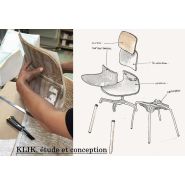 Chaise empilable klik, originale et élégante_2