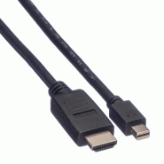VALUE Mini DisplayPort Câble, Mini DP - HDTV, M/M, noir, 3 m_2