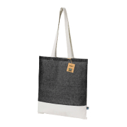 Tote bag équitable - réutilisable en coton 100% équitable - bicolore avec anses longues - 140 g/m²_2
