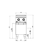 Friteuse électrique - 2x8 Litres sur placard - Acier inoxydable - DOMINA PRO 900 MBM_2