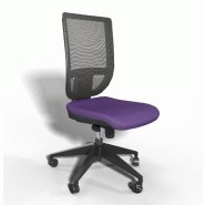 Siège de bureau Tertio avec dossier résille - Sokoa - Violet, Noir, Non_2