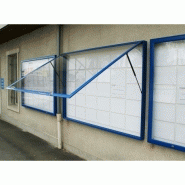 Vitrines extérieures Ht 1350 x 1000 mm - Aluminium - Plexi choc ou verre sécurit - Fabrication française_2