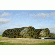 Hangar modulable avec portes motorisées pour accès aéronefs