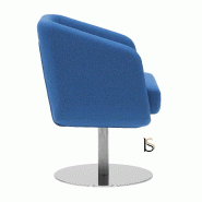 Fauteuil SHELLY - Softline - Divina III bleu 756_2