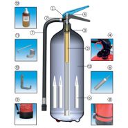 FG6-JC - Extincteur portatif à pression auxiliaire à eau pulvérisée - Anaf - Capacité 6 L - Corps en aluminium - Certifié PED, MED, et NF-EN3_2