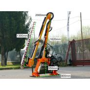 Taille-haie hydraulique falco 130 - deleks srl - largeur de travail 1300 mm - flux optimale d'huile 18-22 l/min_2