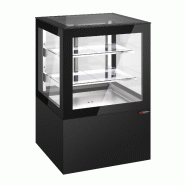 Vitrine à pâtisserie réfrigérée 810 mm - LED et 2 étagères_2