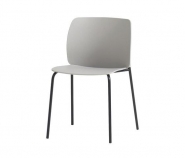 Chaise empilable Aryn Max - Design Jonathan Prestwich - Rembourrée ou plastique - Piètement acier ou traîneau_2