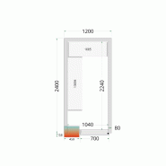 Chambre froide positive CRPF1224 Blanc 1200 x 2400 x 2200 mm TEFCOLD_2