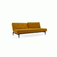 Canapé-lit Innovation Living Splitback Styletto - convertible 115x210 cm, pieds chêne noir, tissu Elegance Burned Curry_2