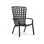 Fauteuil en résine FOLIO - Stamp - Relaxation d'extérieur avec dossier inclinable et motifs ajourés_2